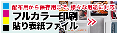 配布用から保存用まで、様々な用途に対応。フルカラー印刷貼り表紙ファイル